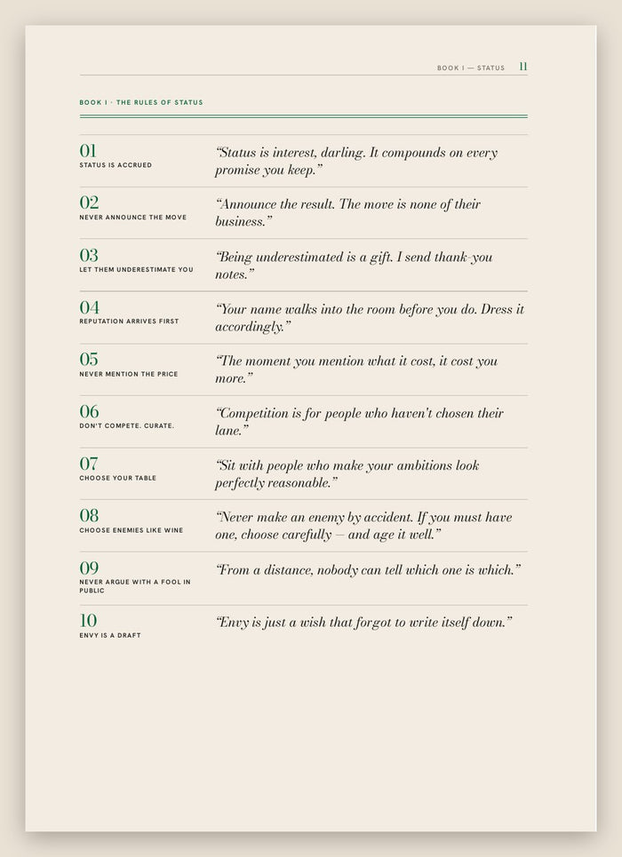The rules of status