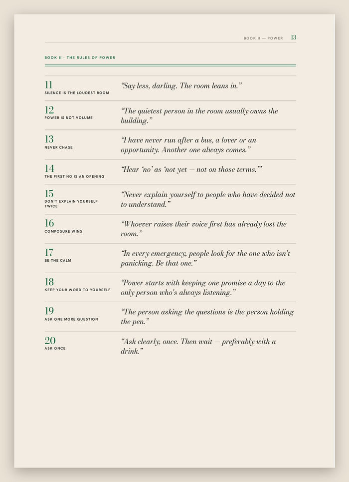 The rules of power